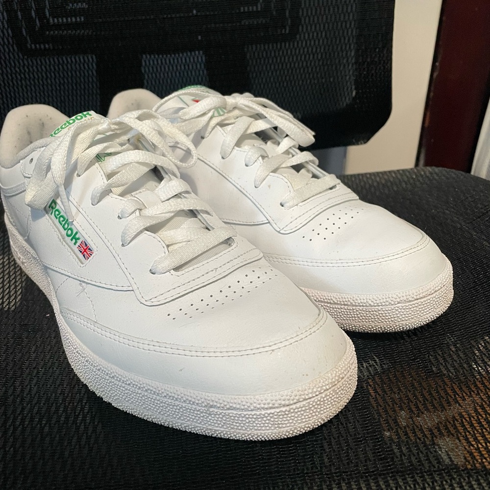 Reebok Club C White and Green Sneakers